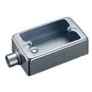 DF30191K [ねじ付き電線管用付属品 露出スイッチボックス 1コ用1方出 薄鋼用 鋼板製 C19 1個]