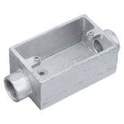 DFZ3122P [ねじ付き電線管用付属品 露出スイッチボックス 1コ用2方出 厚鋼用 鋳鉄製 G22 1個]