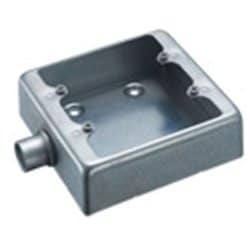 DF32221K [ねじ付き電線管用付属品 露出スイッチボックス 2コ用1方出 厚鋼用 鋼板製 G22 1個]