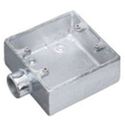 DFZ3228P [ねじ付き電線管用付属品 露出スイッチボックス 2コ用1方出 厚鋼用 鋳鉄製 G28 1個]