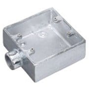 DFZ3228P [ねじ付き電線管用付属品 露出スイッチボックス 2コ用1方出 厚鋼用 鋳鉄製 G28 1個]