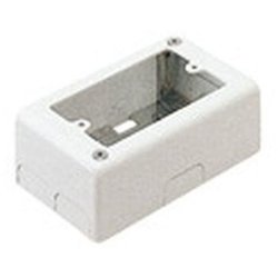 DZA166E [メタルモール 1コ用スイッチボックス 片側2コノック A型専用 浅型 ミルキーホワイト 1個]
