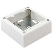 DZB266E [メタルモール 2コ用スイッチボックス ノックなし 浅型 ミルキーホワイト 1個]