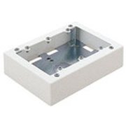 DZA163E [メタルモール 3コ用スイッチボックス ノックなし 浅型 ミルキーホワイト 1個]