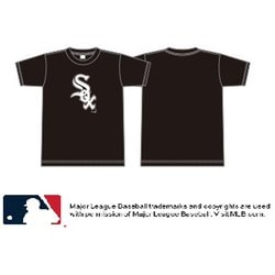 ML0125SS0009 [MLB PRIMARYLOGO TEE BLACK WHITESOX L ホワイトソックス ブラック Lサイズ]