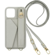 iPhone 16 Plus 用 ケース ベルト付きショルダーケース スマホケース ショルダータイプ くすみカラー スタンド機能 ペールグレー BS-IP16PS-PG