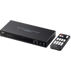 4画面ビデオウォールコントローラ 4K対応 入力-HDMI/Type-C 出力-HDMI/光デジタル/3.5mmステレオミニジャック ミラー/拡張モード対応 ソフト不要 VGA-PHD4VWC