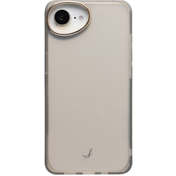 iPhone 16e用 salisty クリアカラー 耐衝撃ハードケース チャコールブラック 669-986295