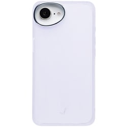 iPhone 16e用 salisty クリアカラー 耐衝撃ハードケース シルバー/クリア 669-986325