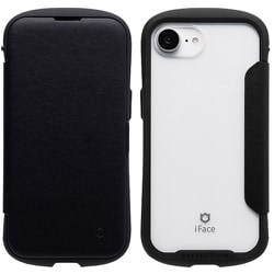 iPhone 16e用 iFace Reflection ダイアリー ポリカーボネート クリアケース ブラック 41-988657