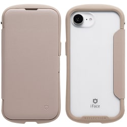 iPhone 16e用 iFace Reflection ダイアリー ポリカーボネート クリアケース ベージュ 41-988664
