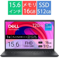 ノートパソコン/Inspiron 15 3530/15.6型/Core i5-1334U/メモリ 16GB/SSD 512GB/Windows 11 Home/Microsoft 365 30日試用版/カーボンブラック NI365YD-FHLADBC