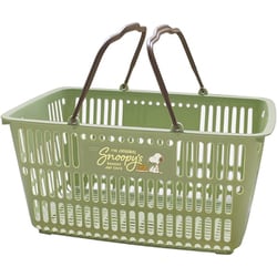 スヌーピー ショッピング10 買い物カゴ 31L ピスタチオ