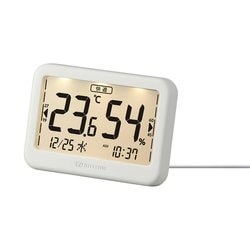温湿度計・付クロック COMFOMETER コンフォメーター ライトグレー 9YYA46RH08