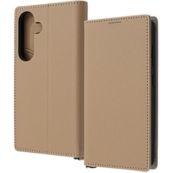 Galaxy S25用 Durable 耐衝撃 マグネット不使用 シンプル スクエア 手帳型レザーケース/トープ_ライトグレー IN-GS25TBC9/TGR