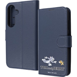 Galaxy S25用 トムとジェリー/衝撃吸収 マグネットベルト シンプル 手帳型レザーケース/トムとジェリー IJ-WGS25ELC1DN/TJ71