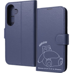 Galaxy S25用 ポケットモンスター/衝撃吸収 マグネットベルト シンプル 手帳型レザーケース/カビゴン IJ-PGS25ELC1DN/PK68
