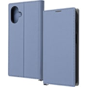 Galaxy A25 5G用 Durable 耐衝撃 マグネット不使用 シンプル スクエア 手帳型レザーケース/ブルー_ライトグレー IN-GA25TBC9/AGR