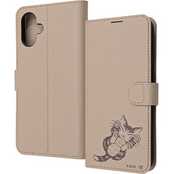 Galaxy A25 5G用 猫のダヤン/衝撃吸収 マグネットベルト シンプル 手帳型レザーケース/ダヤン_にゃんキュー IJ-IGA25ELC1BE/DY5