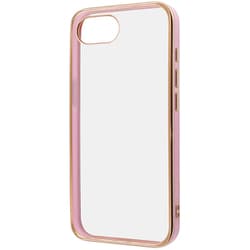 iPhone 16e用 ケース LUSTANT 衝撃吸収 バンパー キラキラ メタリック カラフル ハイブリッドケース/ライトピンク_ゴールド IN-P50CC17/LPGD
