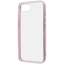 iPhone 16e用 ケース LUSTANT 衝撃吸収 バンパー キラキラ メタリック カラフル ハイブリッドケース/ライトピンク_シルバー IN-P50CC17/LPSV