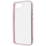 iPhone 16e用 ケース LUSTANT 衝撃吸収 バンパー キラキラ メタリック カラフル ハイブリッドケース/ライトピンク_シルバー IN-P50CC17/LPSV