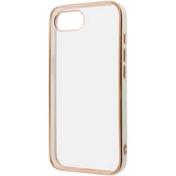 iPhone 16e用 ケース LUSTANT 衝撃吸収 バンパー キラキラ メタリック カラフル ハイブリッドケース/ホワイト_ゴールド IN-P50CC17/WGD