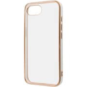 iPhone 16e用 ケース LUSTANT 衝撃吸収 バンパー キラキラ メタリック カラフル ハイブリッドケース/ホワイト_ゴールド IN-P50CC17/WGD