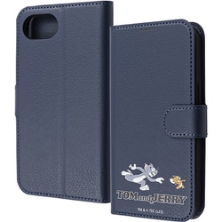 iPhone 16e用 ケース 手帳型 トムとジェリー/衝撃吸収 マグネットベルト シンプル 手帳型レザーケース/トムとジェリー IJ-WP50ELC1DN/TJ71
