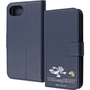iPhone 16e用 ケース 手帳型 トムとジェリー/衝撃吸収 マグネットベルト シンプル 手帳型レザーケース/トムとジェリー IJ-WP50ELC1DN/TJ71