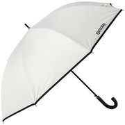 長傘 晴雨兼用 OUTDOOR PRODUCTS 65cm 無地ロゴパイピング ジャンプ傘 遮蔽・遮光率99%以上 オフホワイト 1000251006506