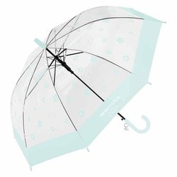 子供用ビニール傘 メルシーフラワービニール 55cm ジャンプ式 ミント 335-002