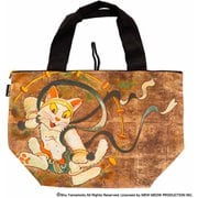 000256-0009-01 [キャットアート ファスナー付き エコバッグ 屏風 「風神猫・雷神猫」 猫屋宗達（パッケージ入り）]