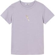 接触冷感 ロゴTシャツ レディース カットソー DARK LILAS(004) Mサイズ ZTFBF62