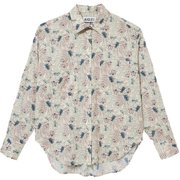 オールオーバープリントロングスリーブシャツ レディース シャツ レ プリント（003） Mサイズ ZCFBH24