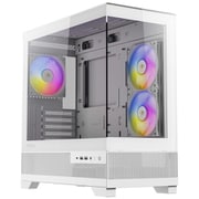 Micro-ATX対応 ミドルタワー ピラーレス PCケース ARGBファン搭載 ホワイト CX500M ARGB White