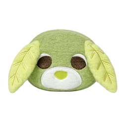 OC-FP-RK お茶犬 フェイスポーチ ふわふわシリーズ リョク