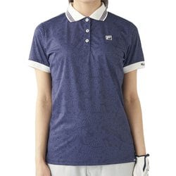 ゴルフ レディス 半袖シャツ柄 L/NV 755603