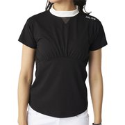 ゴルフ レディス 半袖ハイネック M/BK 755645