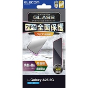 Galaxy A25 5G用 ガラスフィルム 高透明 フルカバー 強化ガラス 表面硬度10H 角割れ防止 フレーム付 指紋防止 飛散防止 気泡防止 ブラック PM-G253FLGF