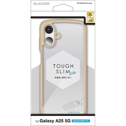 Galaxy A25 5G用 ケース ハイブリッド カバー 衝撃吸収 軽量 薄型 カメラレンズ保護設計 ストラップホール付 ストラップホールシート付 TOUGH SLIM LITE カフェオレ PM-G253TSLFCBE