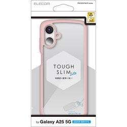 Galaxy A25 5G用 ケース ハイブリッド カバー 衝撃吸収 軽量 薄型 カメラレンズ保護設計 ストラップホール付 ストラップホールシート付 TOUGH SLIM LITE ピンク PM-G253TSLFCPN