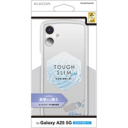 Galaxy A25 5G用 ケース ソフト カバー 衝撃吸収 薄型 カメラレンズ保護設計 ストラップホール付 ストラップホールシート付 TOUGH SLIM LITE クリア PM-G253TSLUCCR