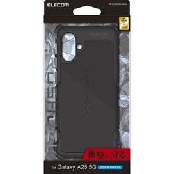 Galaxy A25 5G用 ケース ハイブリッド カバー 衝撃吸収 カメラレンズ保護設計 ストラップホール付 ZEROSHOCK ブラック PM-G253ZEROBK