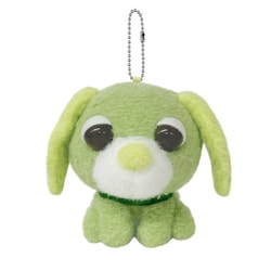 OC-BM-RK お茶犬 ボールチェーンマスコット ふわふわシリーズ リョク