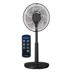 リビング扇風機 ウルトラ微風 DCモーター 30㎝ 7枚羽根 温度センサー搭載 風量8段階 リモコン付き ブラック YT-DH3480FFR（K）