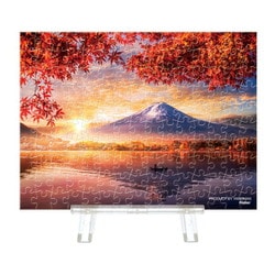 2308-53 プチパリエクリア 紅葉と湖畔の富士山 [ジグソーパズル 150ピース]