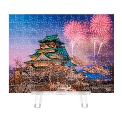 2308-55 プチパリエクリア 煌めく大阪城と花火 [ジグソーパズル 150ピース]