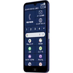 らくらくスマートフォン Lite ディープブルー FCG03SLU [スマートフォン]