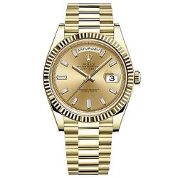 デイデイト40 シャンパン 10Bダイヤ Pr 並行輸入品 5年保証 228238